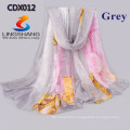 Hot Lady Scarf Girl Chiffon Shawl Charm Silk Scarves flowers Print Silk Chiffon Big Squares Beach Towels